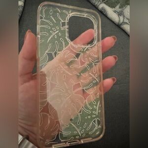 Kate Spade pink and gold shimmer iPhone 13/14 pro max case